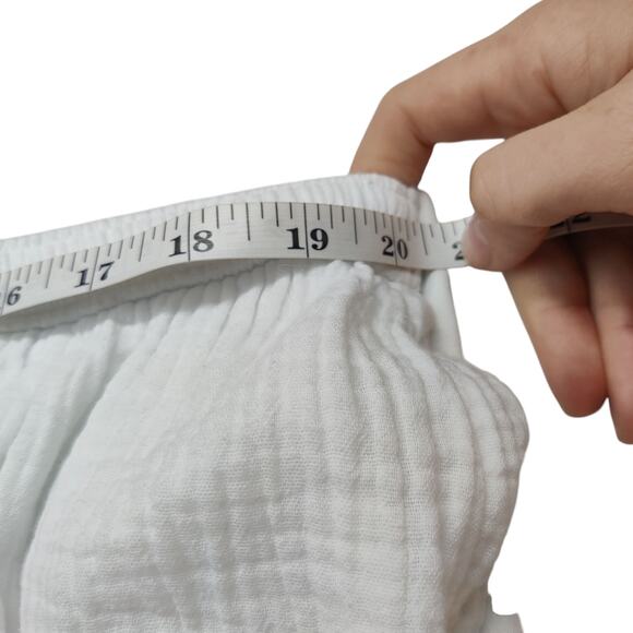 J. Crew Side Slit Soft Cotton Gauze Pull On White Midi Skirt XS Coastal - Picture 10 of 12